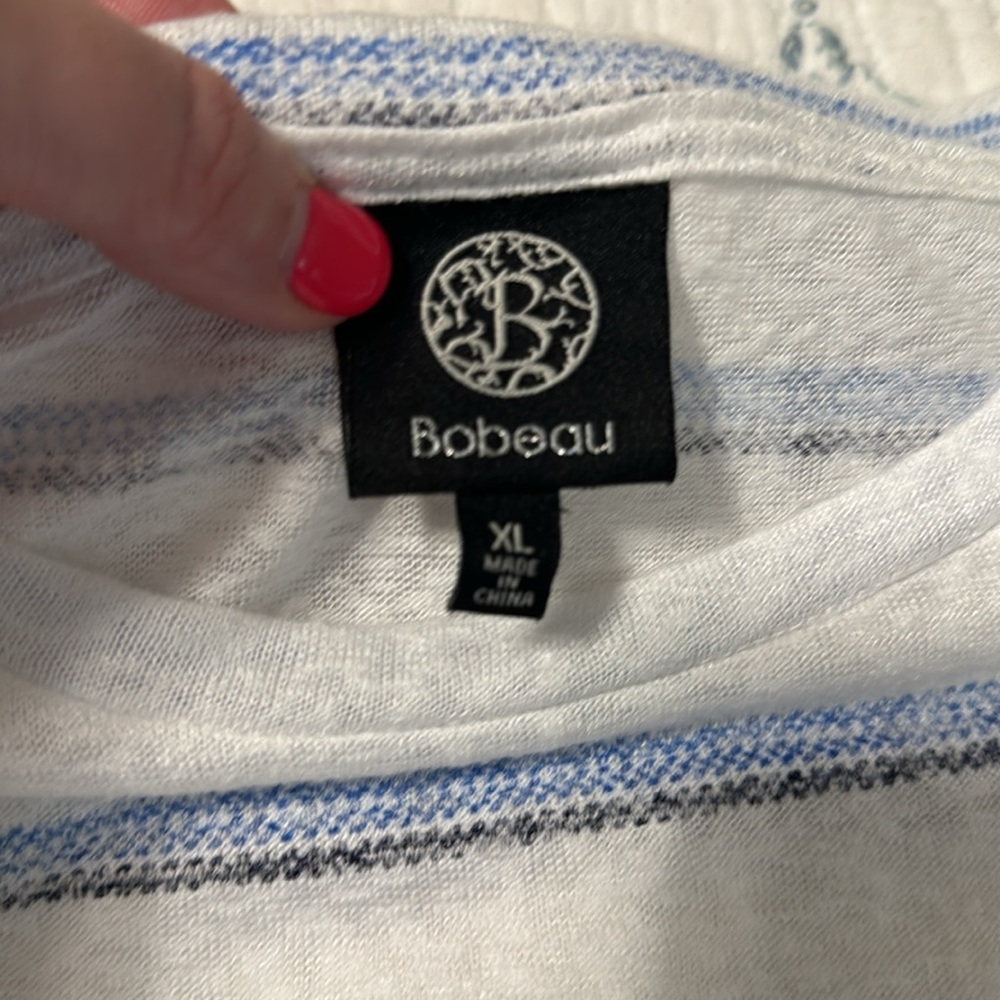 BOBEAU striped knit top size XL - Picture 7 of 8
